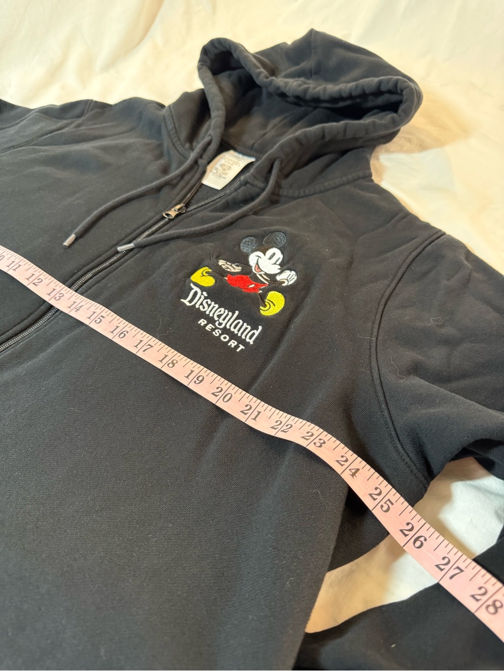 Disney Black Zip-Up Hoodie with Mickey Tag - Picture 4 of 6